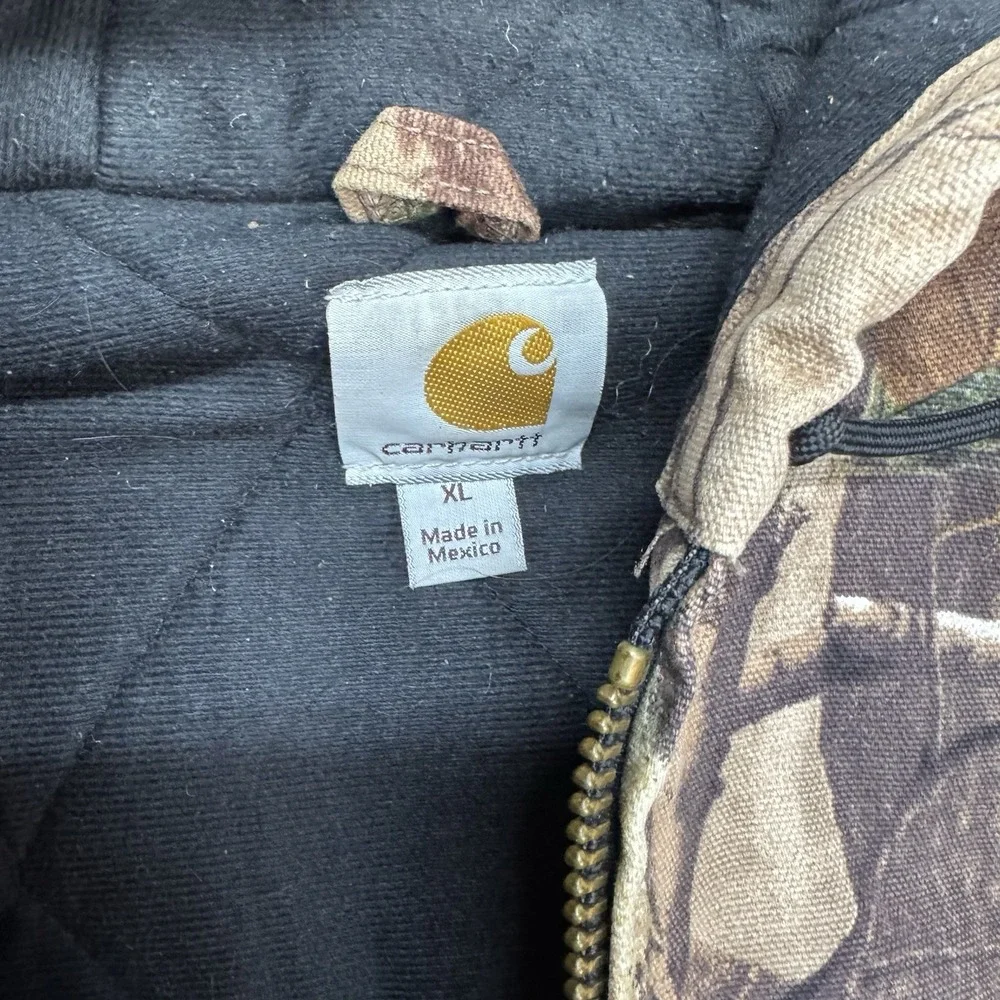 Carhartt Realtree Camo Canvas Coat Men's Sz XL Skater Grunge‎ Hunt
